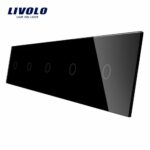 Panou 5 intrerupatoare simple cu touch Livolo din sticla - imagine 2