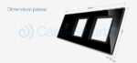 Panou intrerupator simplu cu touch si 2 prize Livolo din sticla - imagine 2