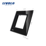 Rama priza simpla Livolo din sticla - imagine 3