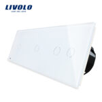 Intrerupator cu touch simplu+simplu+dublu LIVOLO din sticla