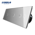 Intrerupator cu touch simplu+simplu+dublu LIVOLO din sticla