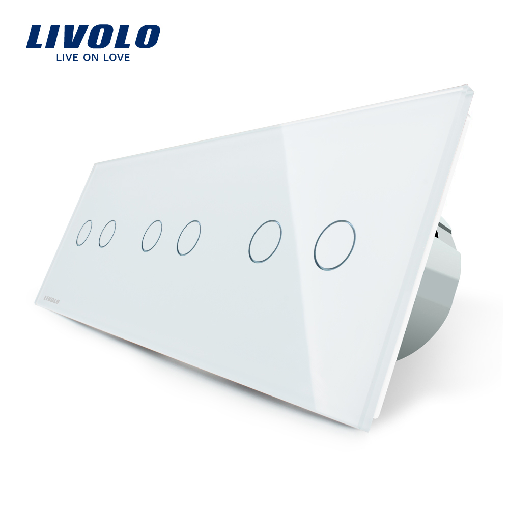 intrerupator-dublu-sase-pozitii-alb-livolo.jpg Intrerupator dublu+dublu+dublu cu touch Livolo din sticla - imagine 1