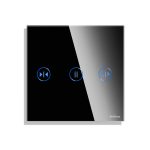 Panou Intrerupator Jaluzele cu Touch Mini din Sticla LUXION