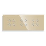 Panou 3 Intrerupatoare Cvadruple cu Touch din Sticla LUXION