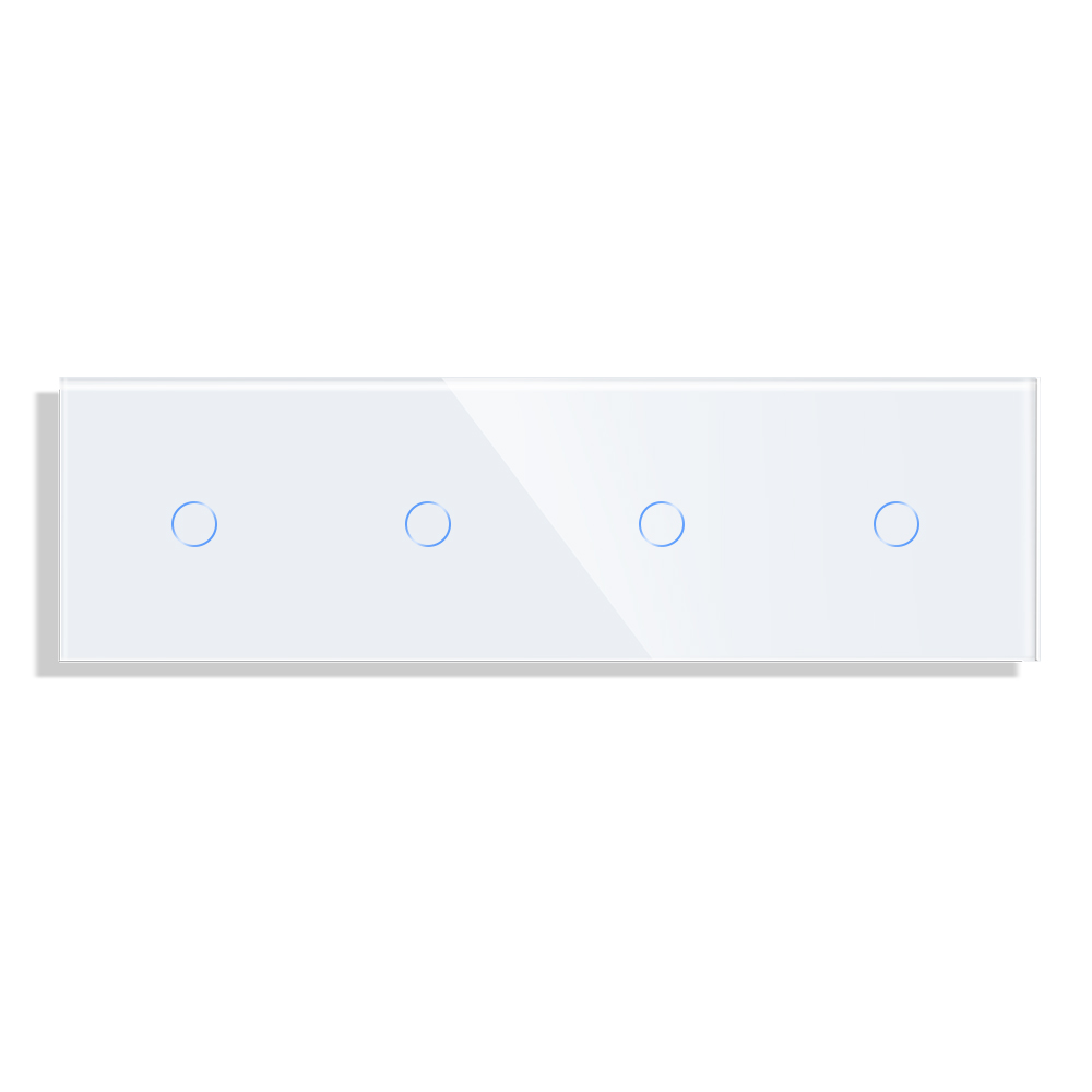 panou-4-intrerupatoare-simple-luxion-alb.jpg Panou 4 Intrerupatoare Simple cu Touch din Sticla LUXION - imagine 1