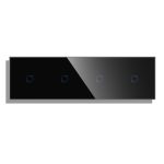Panou 4 Intrerupatoare Simple cu Touch din Sticla LUXION