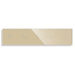 Panou 5 Intrerupatoare Simple cu Touch din Sticla LUXION