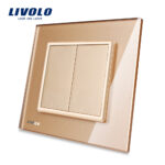 Priza blank/goala Livolo cu rama din sticla