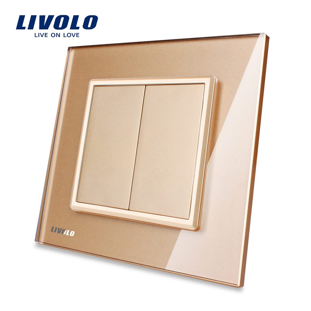 panou-auriu-sticla-livolo-universal-pentru-toate-prizele-livolo.jpg Priza blank/goala Livolo cu rama din sticla - imagine 1