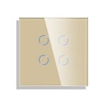 Panou Intrerupator Cvadruplu cu Touch Din Sticla LUXION