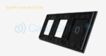 Panou intrerupator simplu cu touch si 2 prize Livolo din sticla - imagine 4