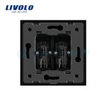 Priza dubla audio Livolo cu rama din sticla - imagine 4