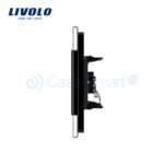 Priza simpla audio Livolo cu rama din sticla - imagine 4