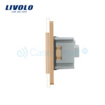 Priza dubla Livolo cu rama din sticla - imagine 3