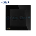 Priza dubla Telefon + Priza internet Livolo cu rama din sticla - imagine 2