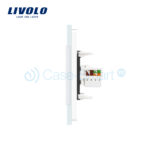 Priza internet Livolo cu rama din sticla - imagine 2