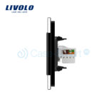 Priza internet Livolo cu rama din sticla - imagine 4