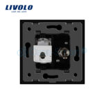 Priza dubla TV + priza internet Livolo cu rama din sticla - imagine 4