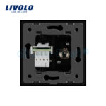 Priza dubla TV + Telefon Livolo cu rama din sticla - imagine 4