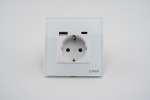Priza Simpla + USB-A + USB-C LUXION cu Rama din Sticla - imagine 4