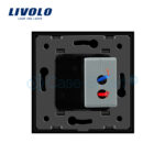 Priza USB Livolo cu rama din sticla - imagine 3