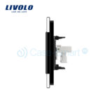 Priza dubla Telefon Livolo cu rama din sticla - imagine 3