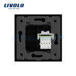 Priza simpla Telefon Livolo cu rama din sticla - imagine 3