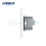 Priza tripla Livolo cu rama din sticla - imagine 4