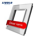 Rama priza simpla Livolo din sticla