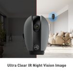 Camera inteligenta IP Wi-Fi Tellur, Smart, Rezolutie 1080P, Night Vision, IR, Gri - imagine 3