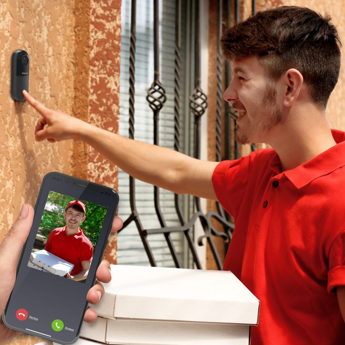 Videointerfon Tellur, Rezolutie 1080P, Infrarosu 130°, Wi-Fi, Slot microSD - imagine 12