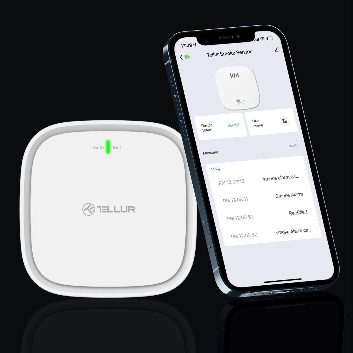 Senzor de gaz Tellur, Conexiune Wi-Fi, 2.4 GHz, Alarma, Notificari - imagine 5