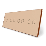 Panou intrerupator simplu + dublu + dublu + dublu cu touch LIVOLO din sticla