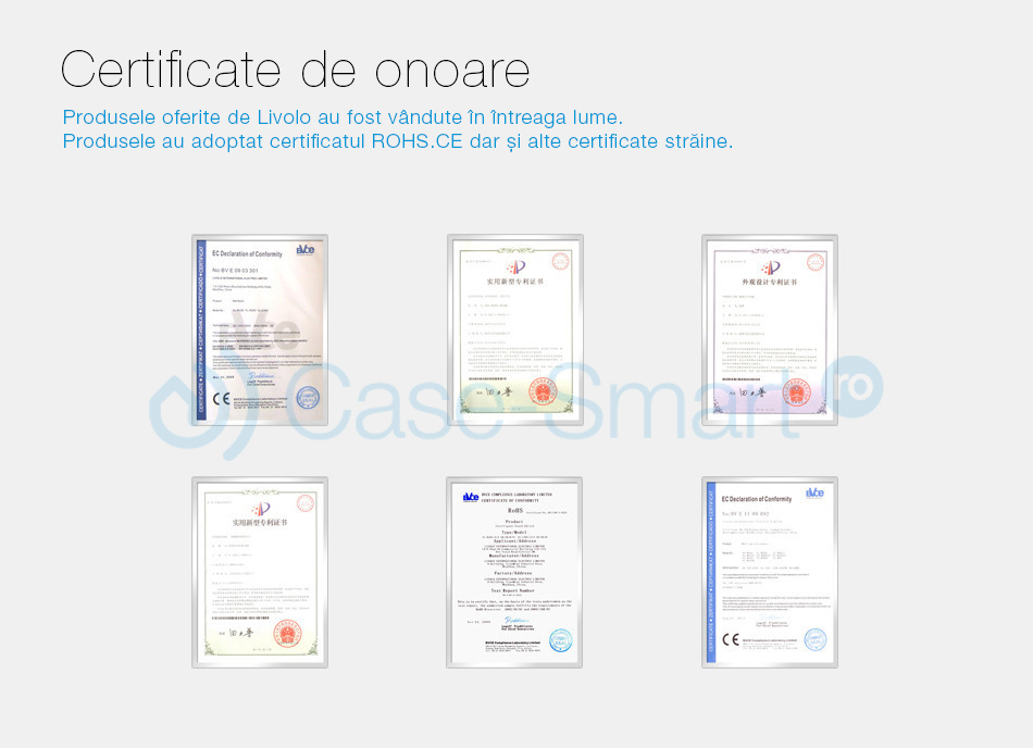 Rama cvintuplu din sticla Livolo