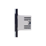 Intrerupator Simplu + Priza Ingusta si USB A+C cu Rama din Sticla LUXION, Standard Italian, 3M